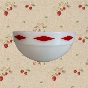 Vintage Fire King Harlequin Large Mixing Bowl